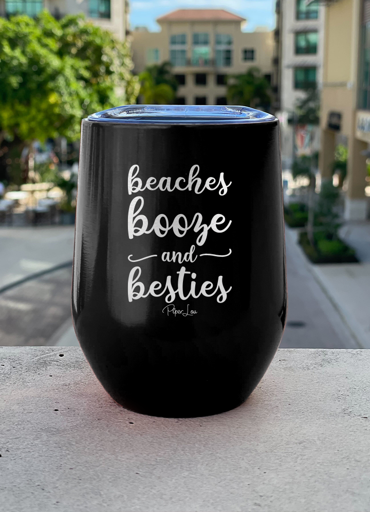 Clearance | Beaches Booze And Besties Laser Etched Tumbler