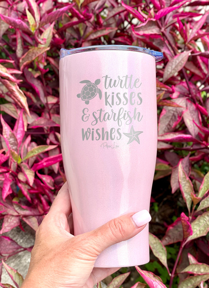 Clearance | Turtle Kisses And Starfish Wishes Laser Etched Tumbler