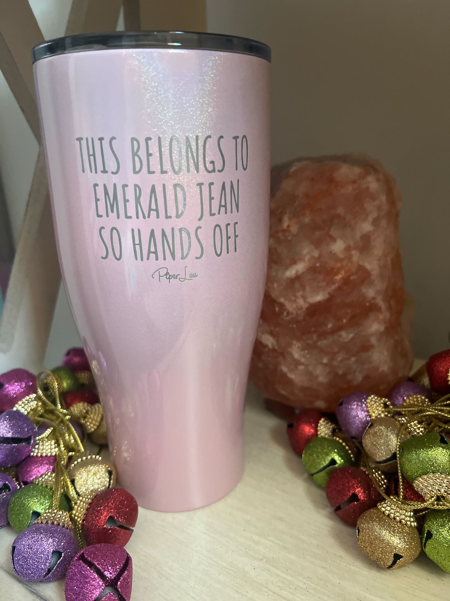 Clearance | This Belongs To Emerald Jean Hands Off Laser Etched Tumbler