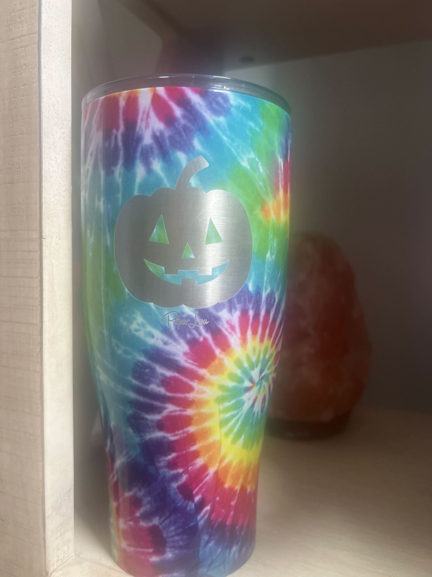 Clearance | Tie Dye | Jack O Lantern Laser Etched Tumbler