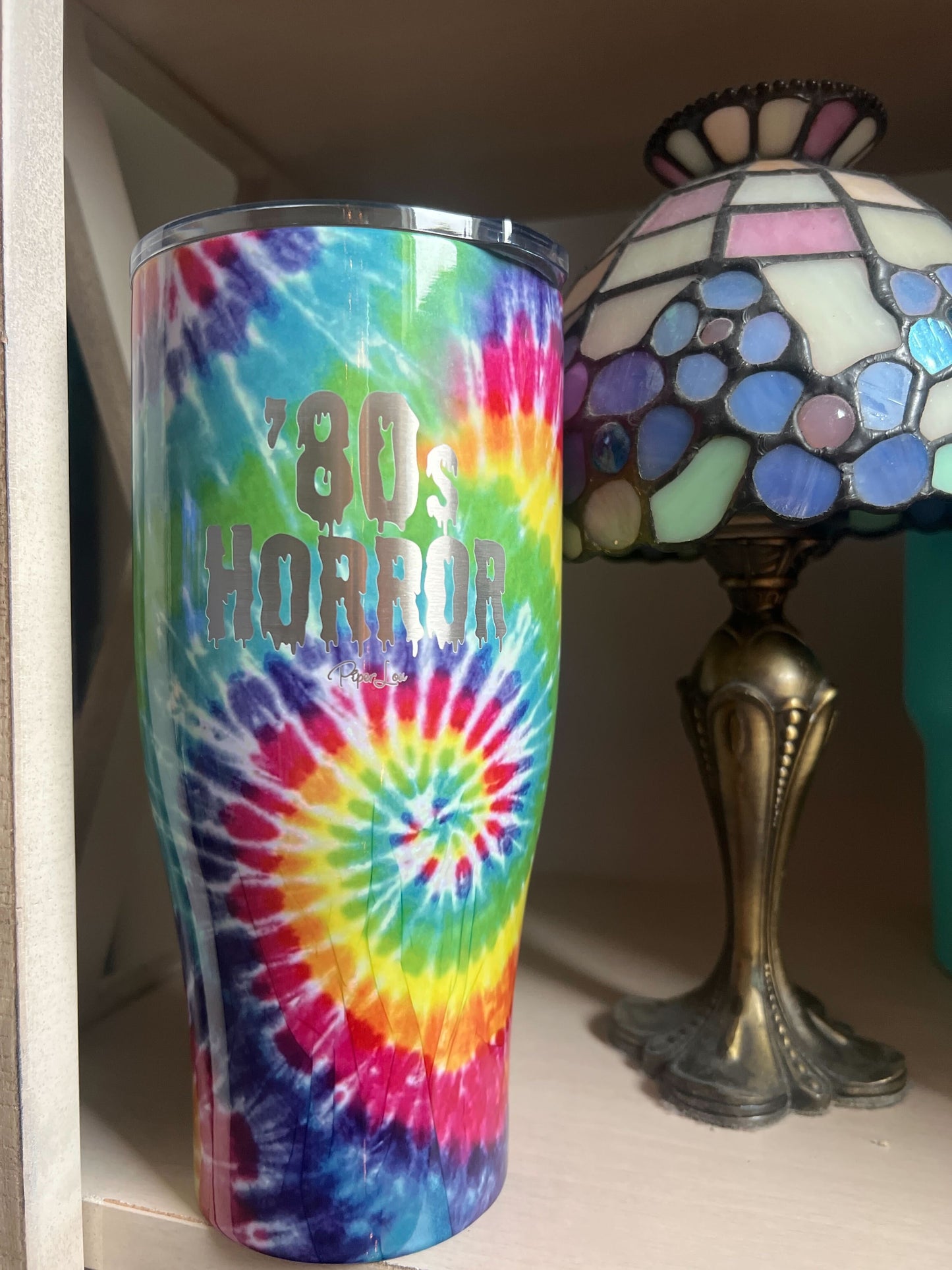 Clearance | Tie Dye | 80's Horror Laser Etched Tumbler