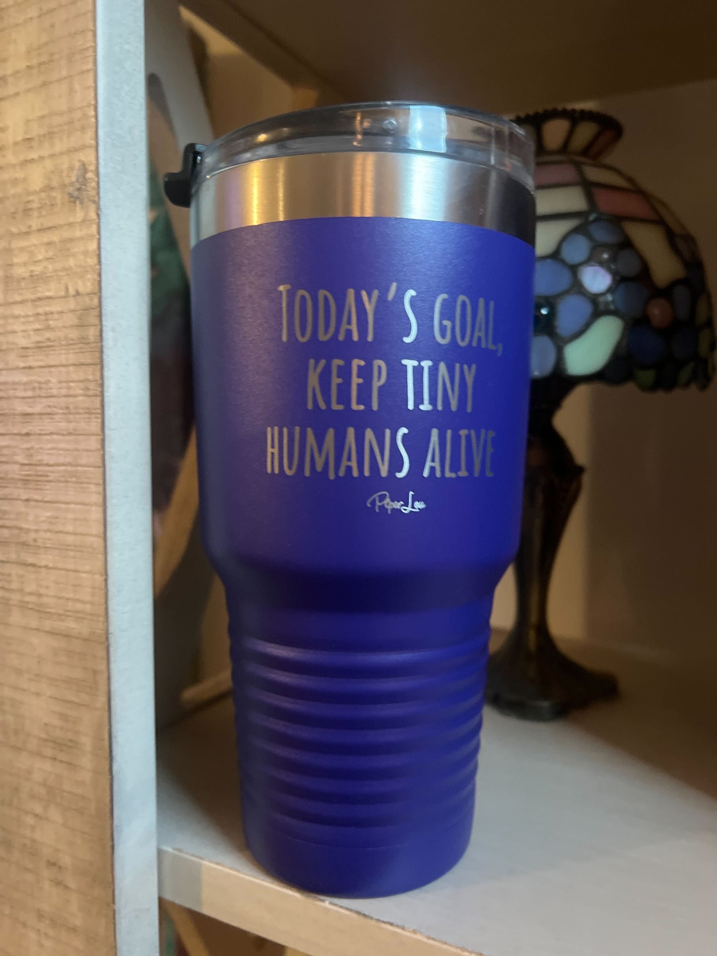 Clearance | Today's Goal Keep Tiny Humans Alive Laser Etched Tumbler