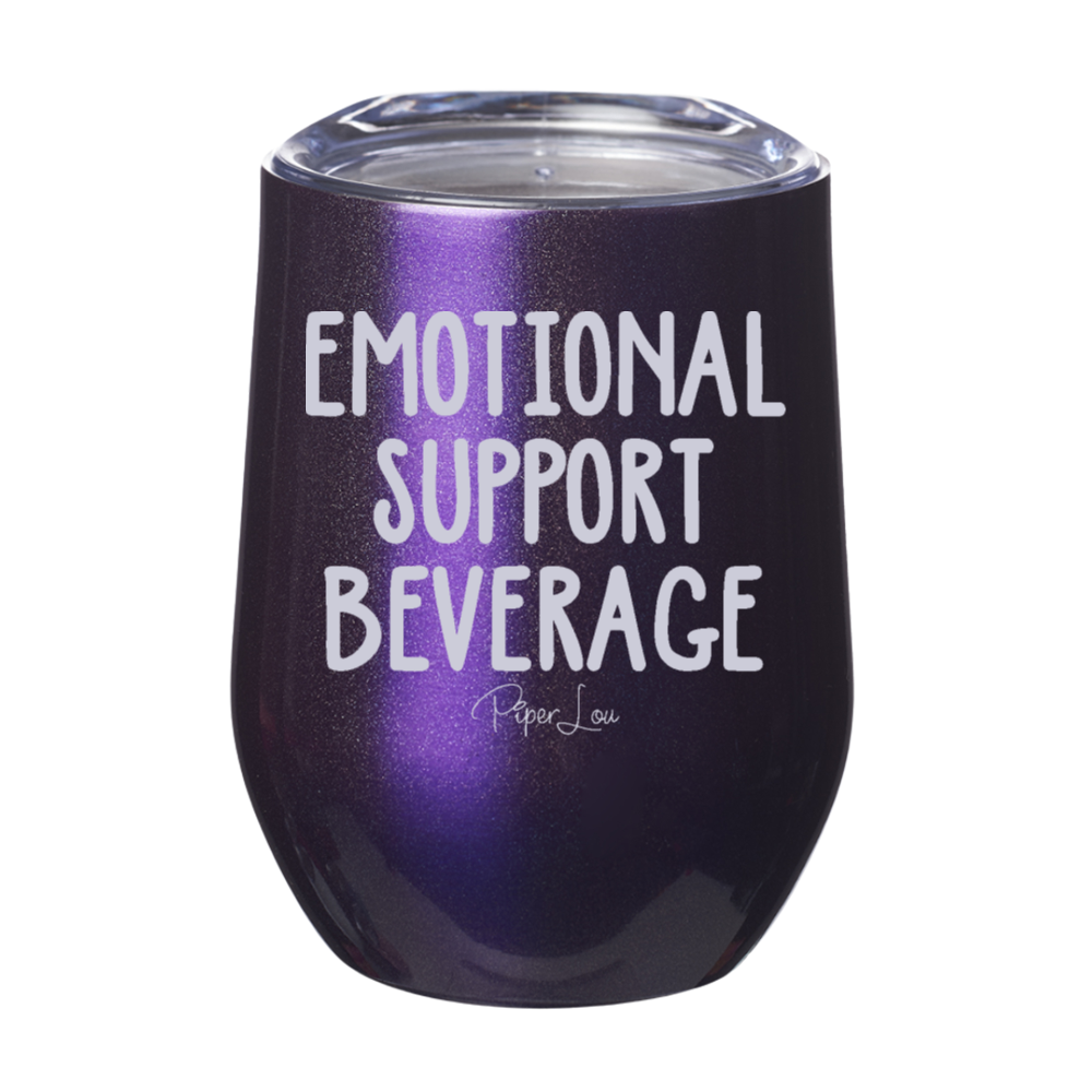 Clearance | Emotional Support Beverage 12oz Stemless Wine Cup