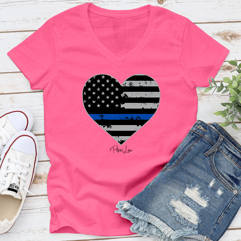 Clearance | Police Flag Heart