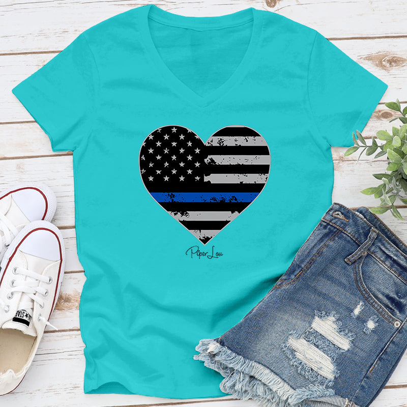 Clearance | Police Flag Heart
