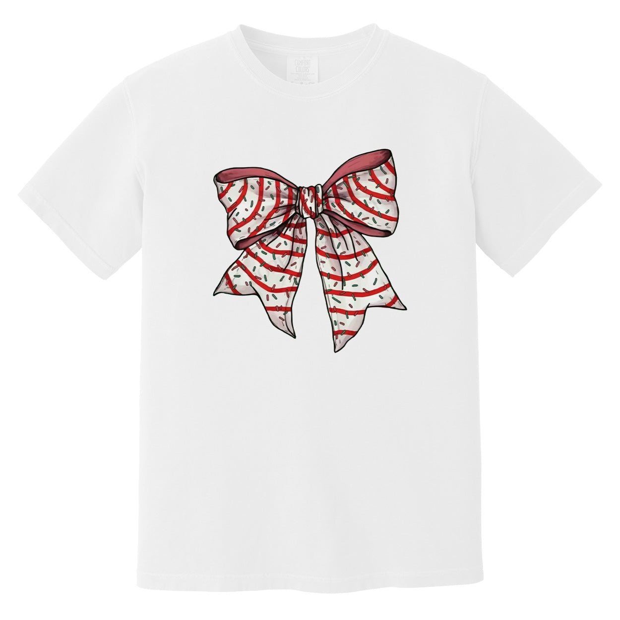 Clearance | Christmas Cake Bow Softsyle Tee