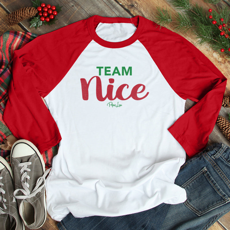 Clearance | Team Nice Christmas Raglan (Unisex)