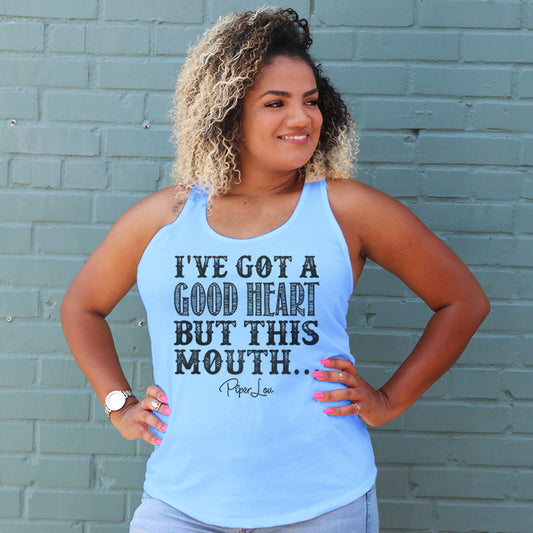 Clearance | I've Got A Good Heart But This Mouth Curvy Tank Top