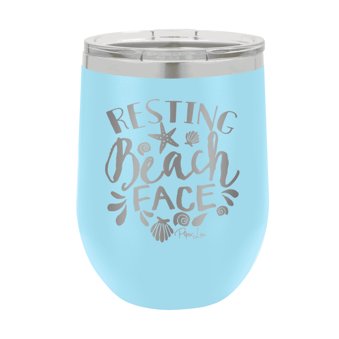 Clearance | Resting Beach Face Laser Etched Tumbler
