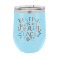 Clearance | Resting Beach Face Laser Etched Tumbler