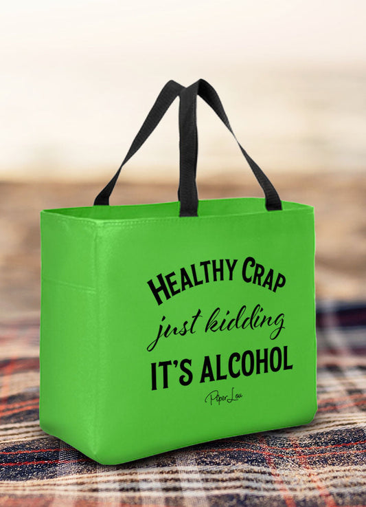 Clearance | Healthy Crap Just Kidding Its Alcohol Tote Bags