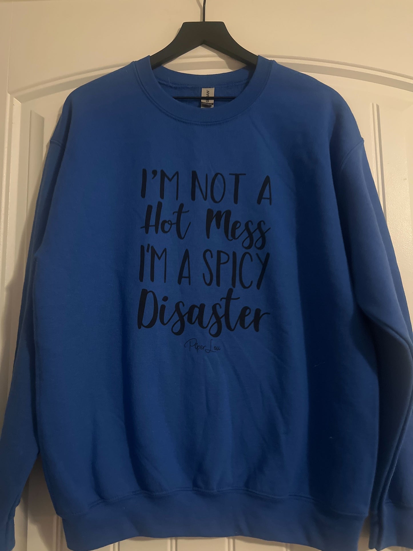 Clearance | I'm Not A Hot Mess I'm A Spicy Disaster Crewneck