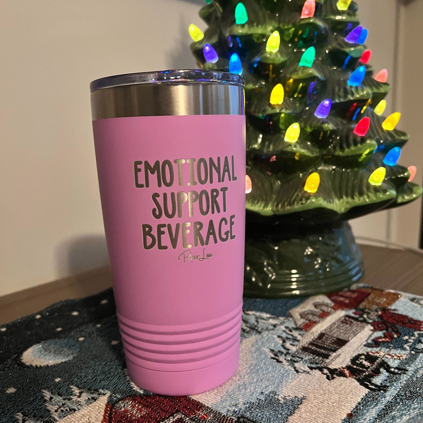 Clearance | Emotional Support Beverage 20oz Laser Etched Tumbler