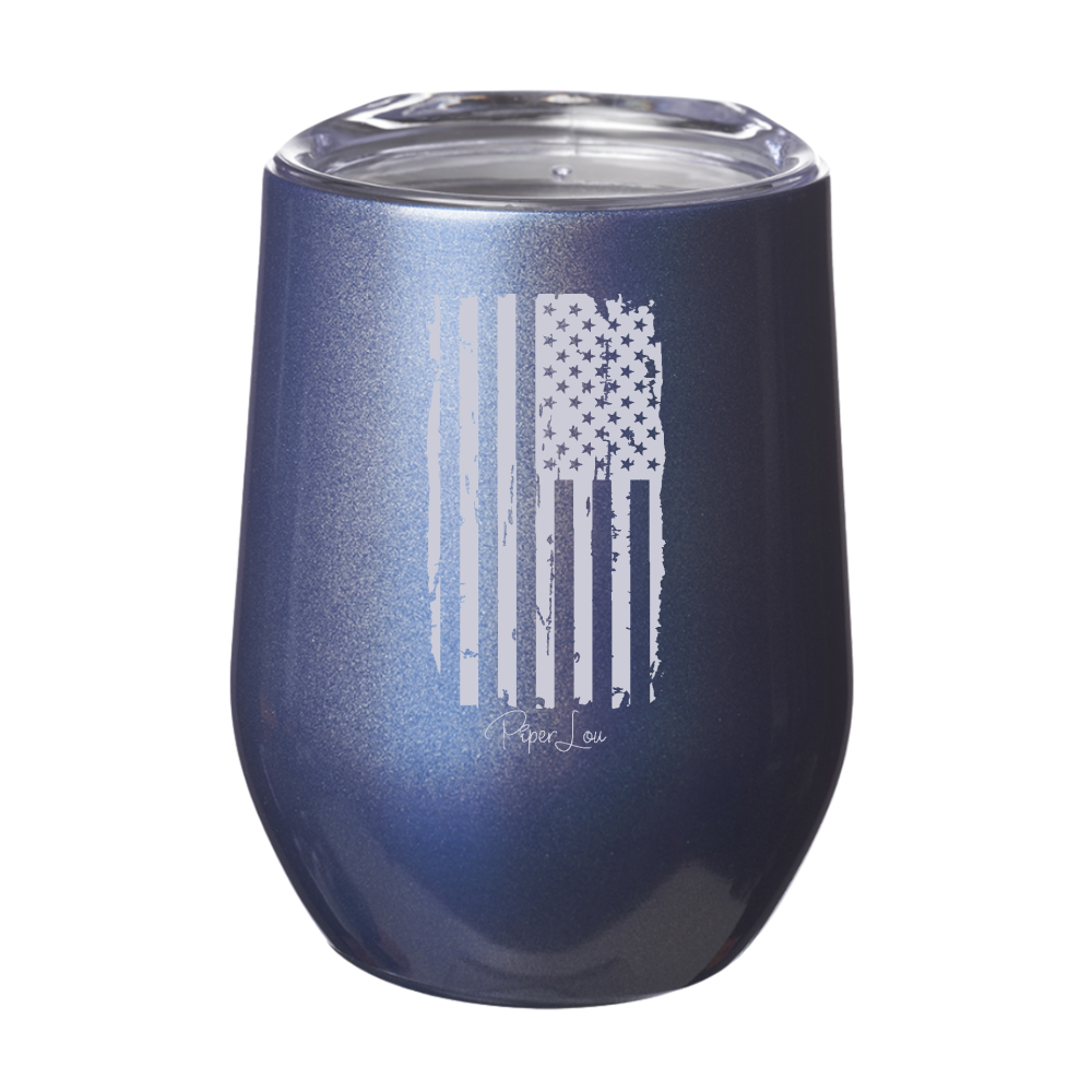 Clearance | Distressed Flag Laser Etched Tumbler