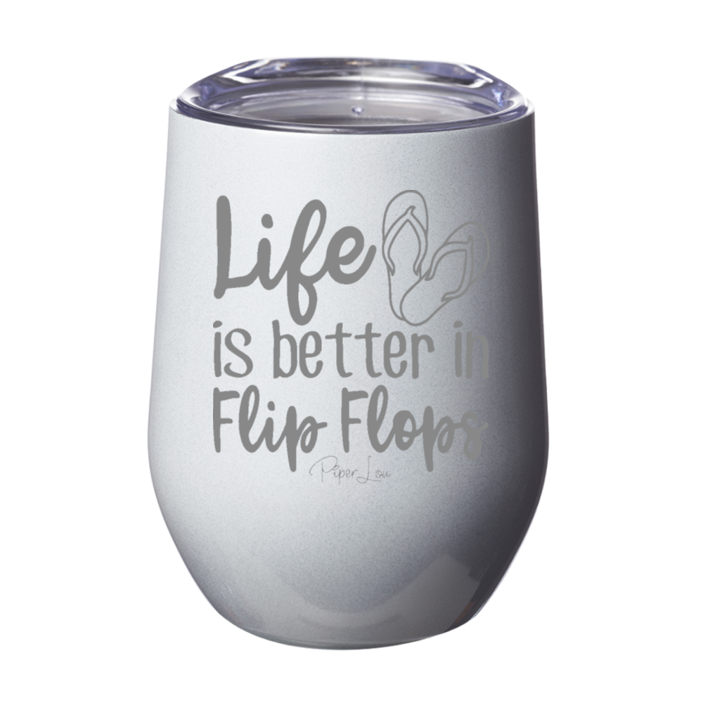 Clearance | Life is Better in Flip Flops 12oz Stemless Wine Cup