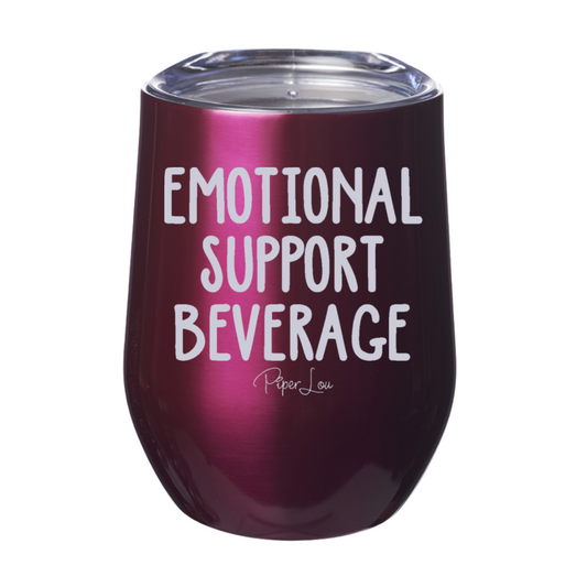 Clearance | Emotional Support Beverage 12oz Stemless Wine Cup