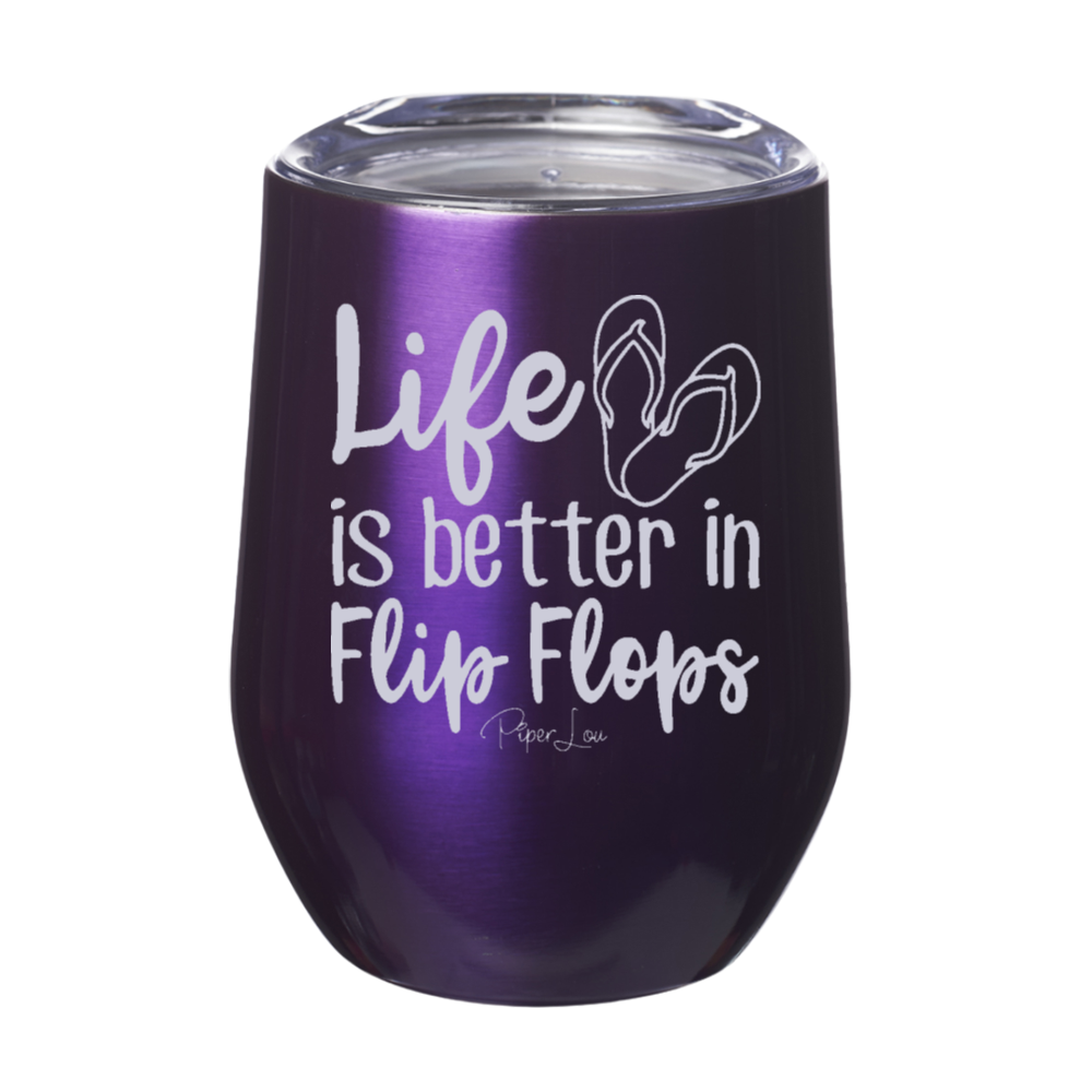 Clearance | Life is Better in Flip Flops 12oz Stemless Wine Cup