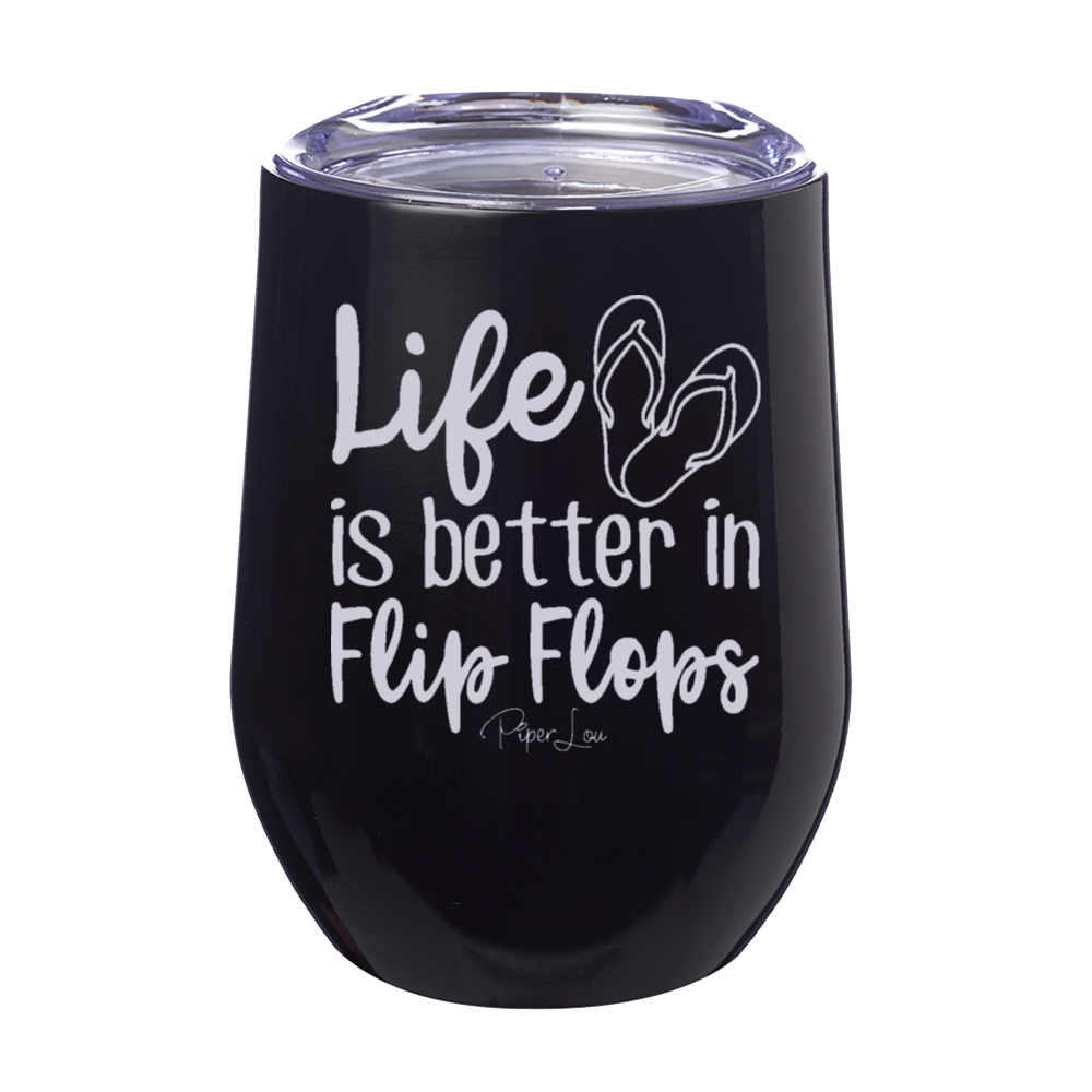 Clearance | Life is Better in Flip Flops 12oz Stemless Wine Cup