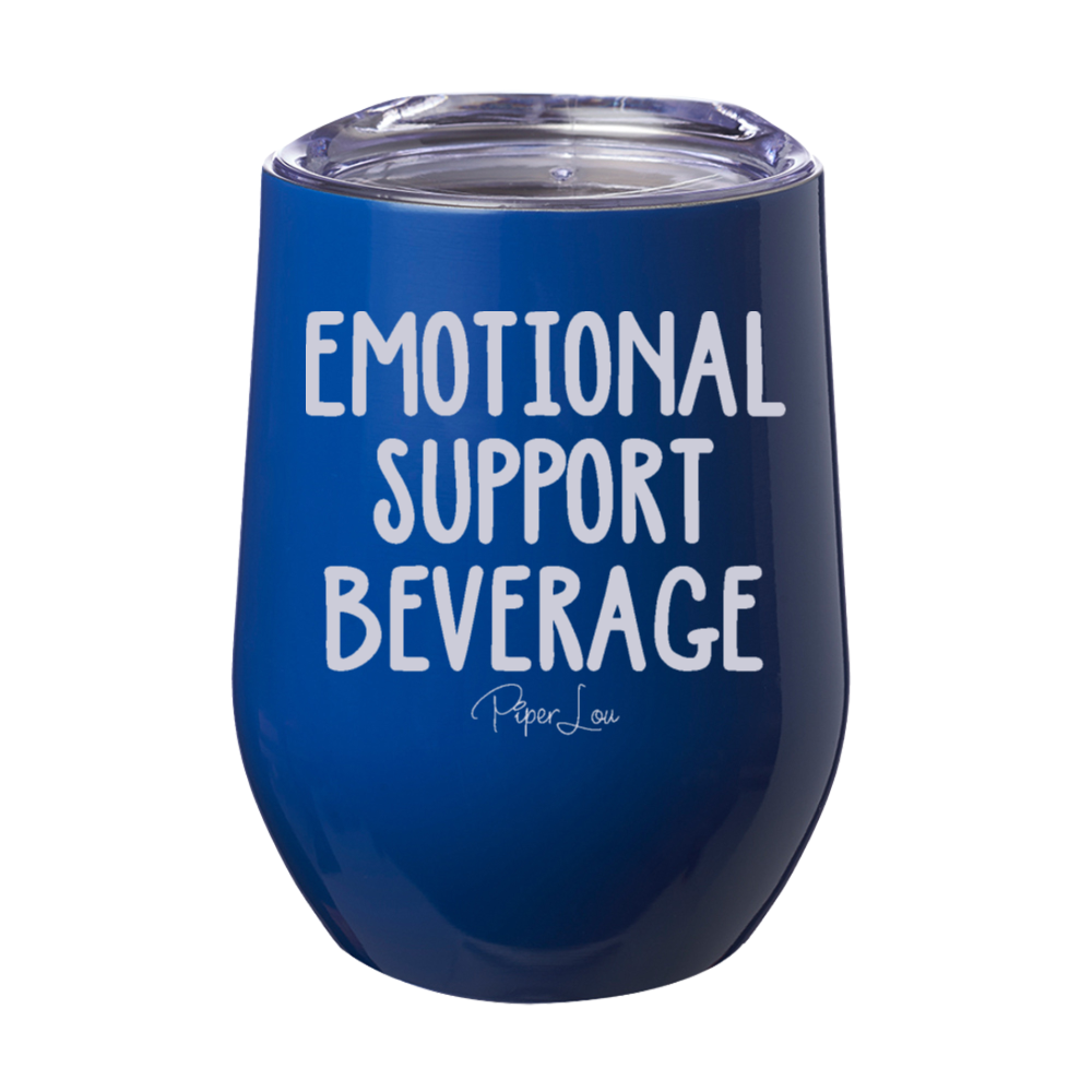 Clearance | Emotional Support Beverage 12oz Stemless Wine Cup