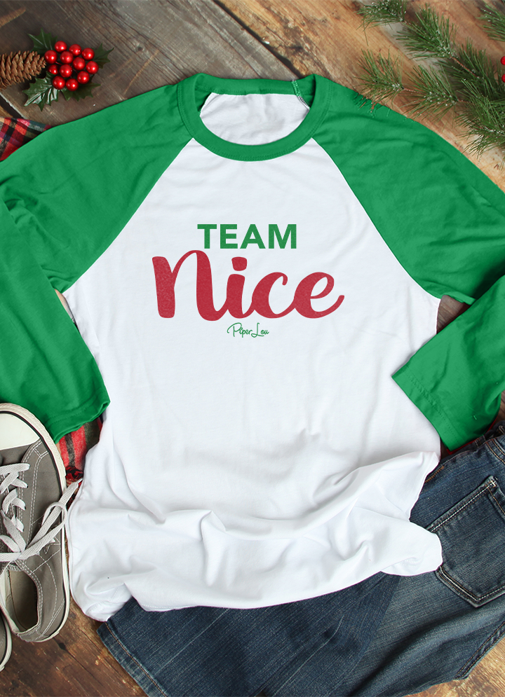 Clearance | Team Nice Christmas Raglan (Unisex)
