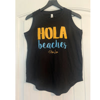 Clearance | Hola Beaches Black Tank Top
