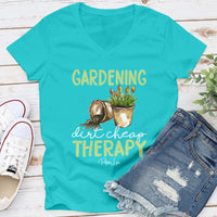 Clearance | Gardening Dirt Cheap Therapy V-Neck