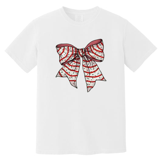 Clearance | Christmas Cake Bow Softsyle Tee
