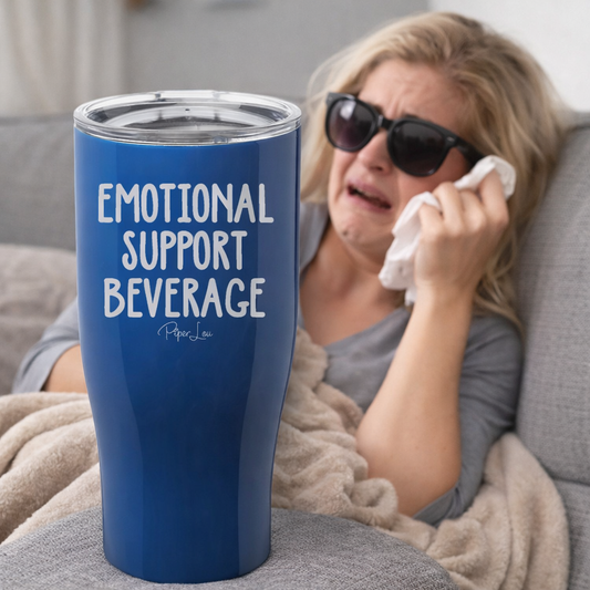Clearance | Emotional Support Beverage 27oz Laser Etched Tumbler